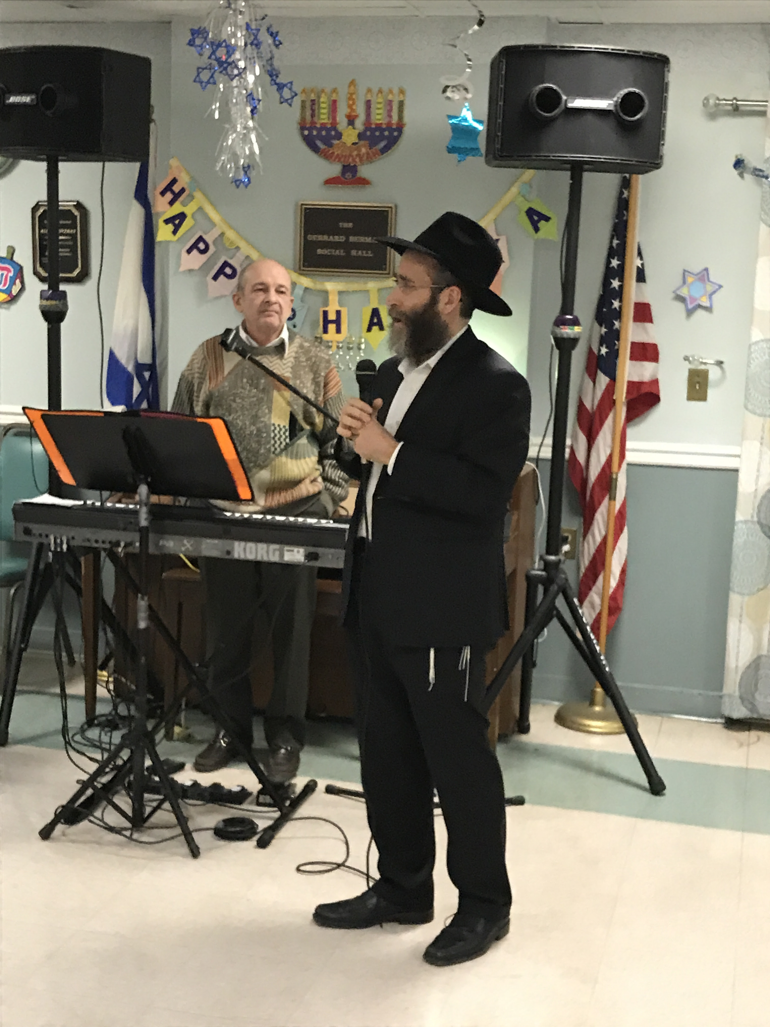 Hanukkah celebration at the Gerrard Berman School in Oakland.