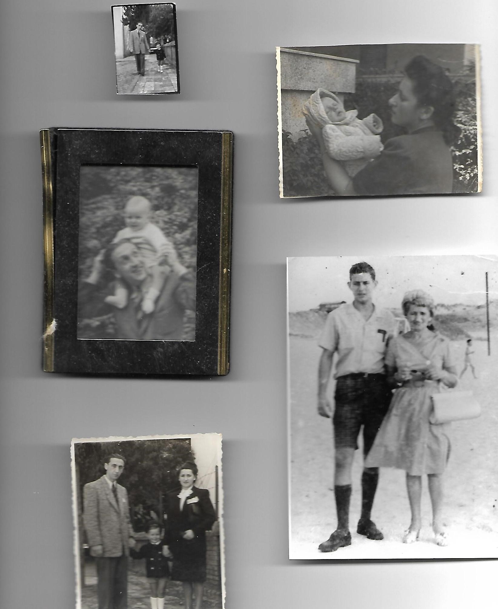 Victor with his parents, as a toddler and as a teenager