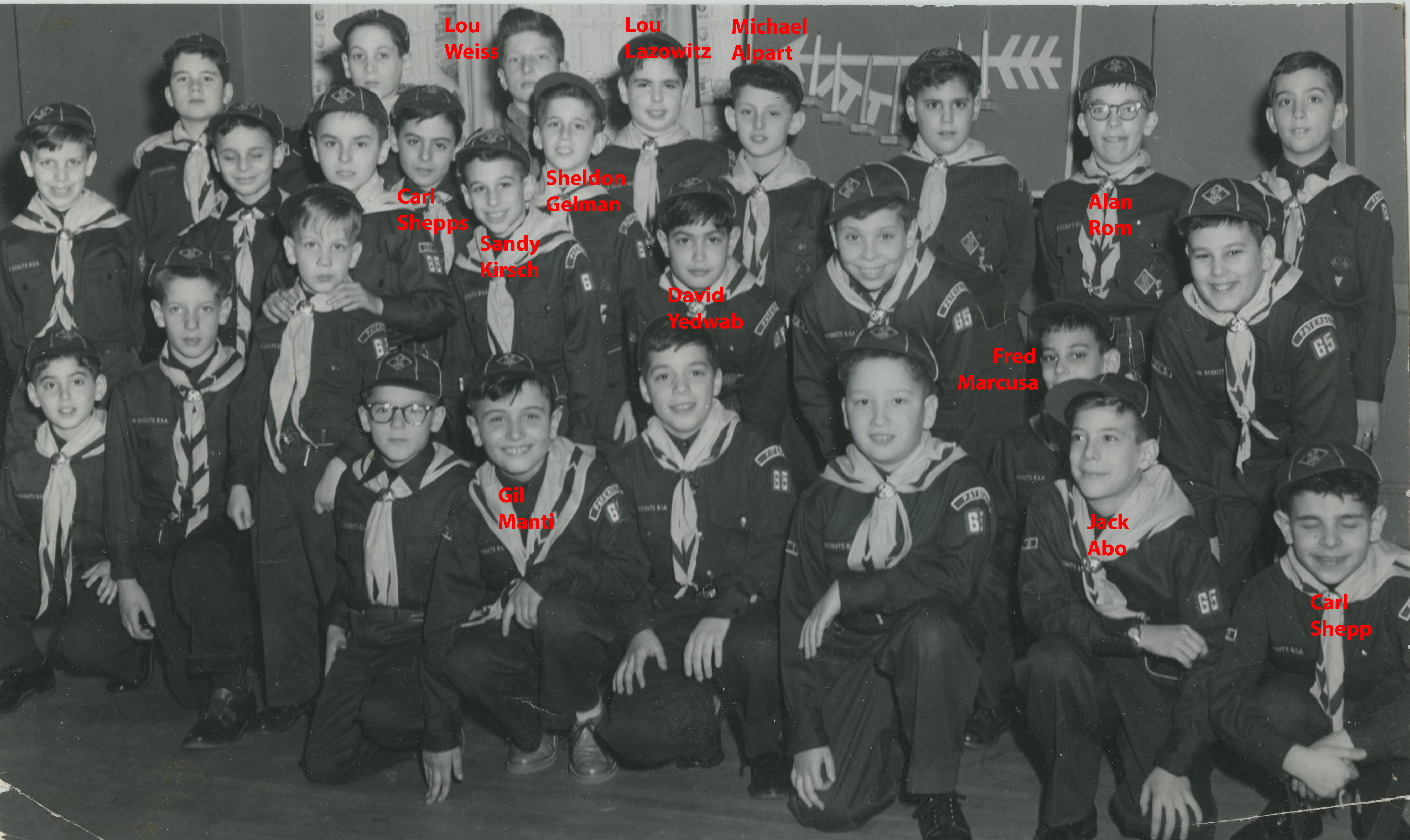 Lou Weiss, Lou Lazowitz, Michael Alpart, Sheldon Gelman, Sandy Kirsch, Gil M., Gil Manti, David Yedwab, Jack Abo, Carl Shepp