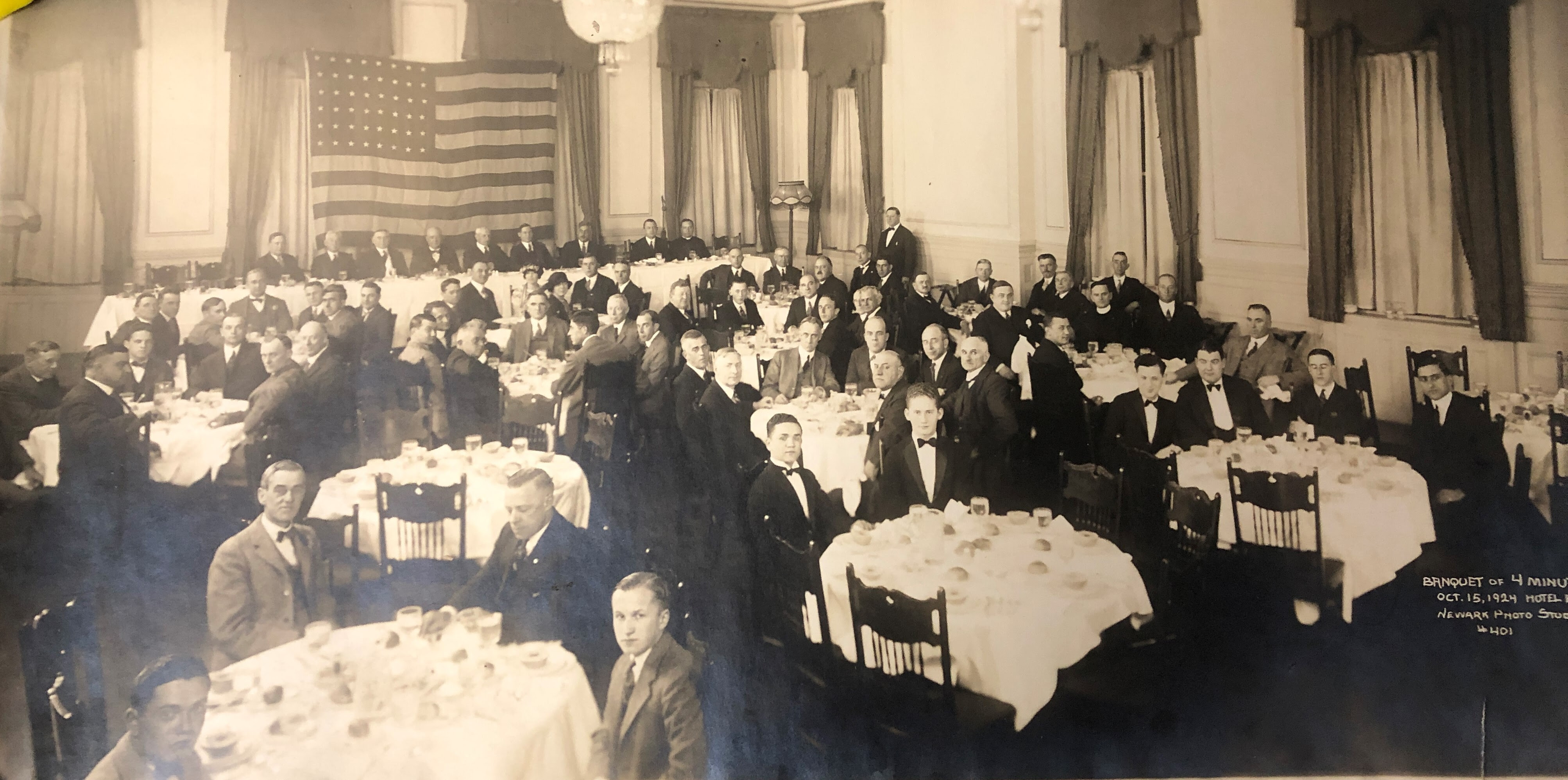 Banquet of 4 Minutemen, Hotel Berwick, Newark, Oct 15, 1924