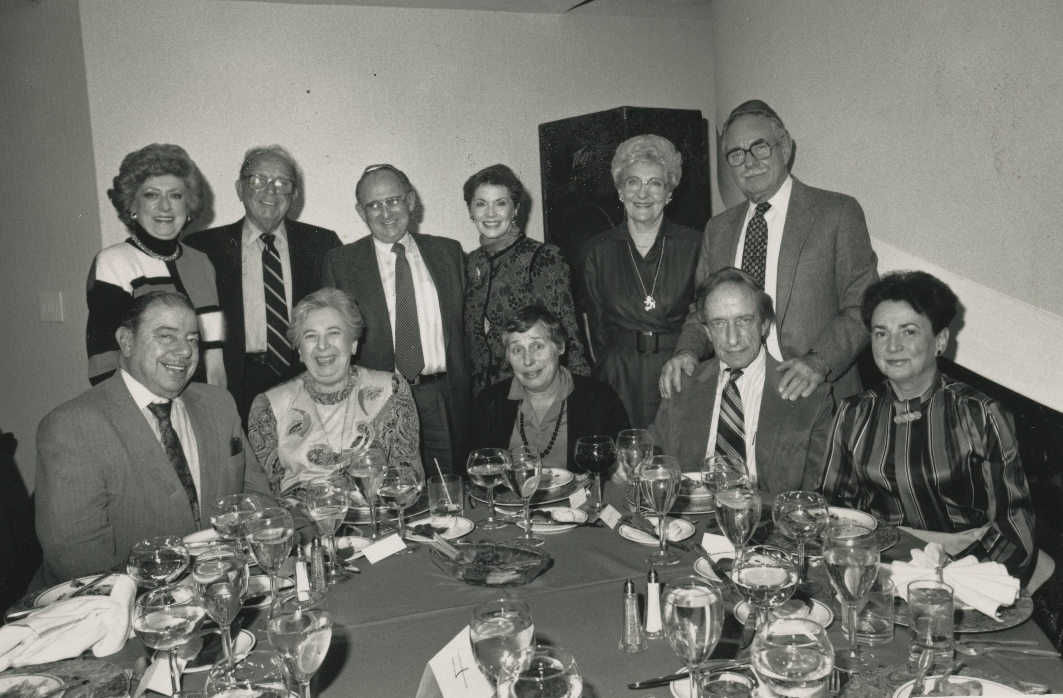 Ruth Kessler, Irving Brawer, Alan Mintz, Peggy Mintz, Doris Berenzweig, Stanley Berenzweig, Julian Bornstein, Marge Bornstein, Dr. Charlotte Puick, Henry Wertheimer, Edith Wertheimer