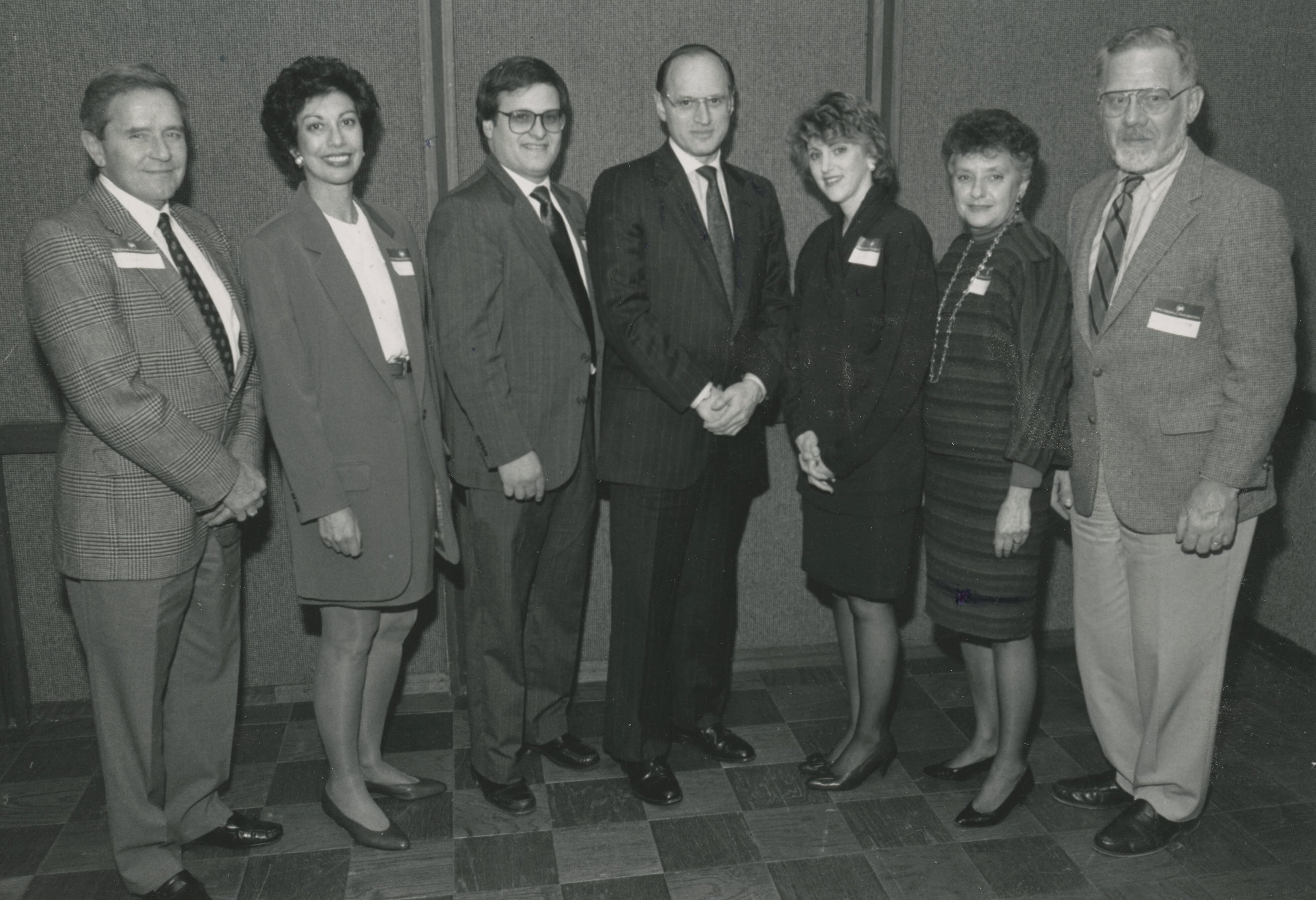 Irwin Simon, Sydney Simon, Ami Golubtchik, Guest Speaker Malcolm Hoenlein, Vivie Golubtchik, Marcia Bograd, Joe Bograd