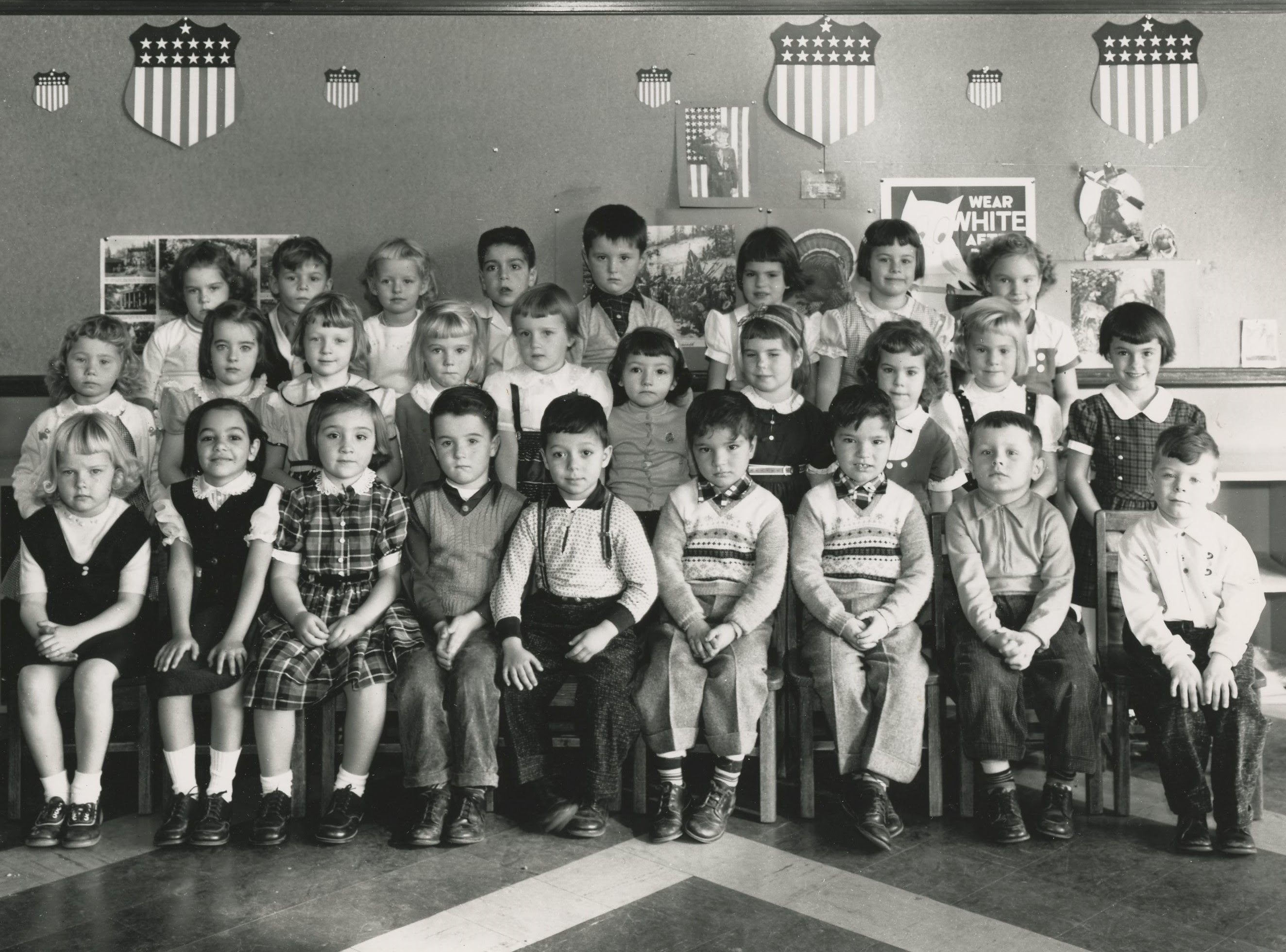 West Paterson NJ, PS #1, 1955, kindergarten class photo