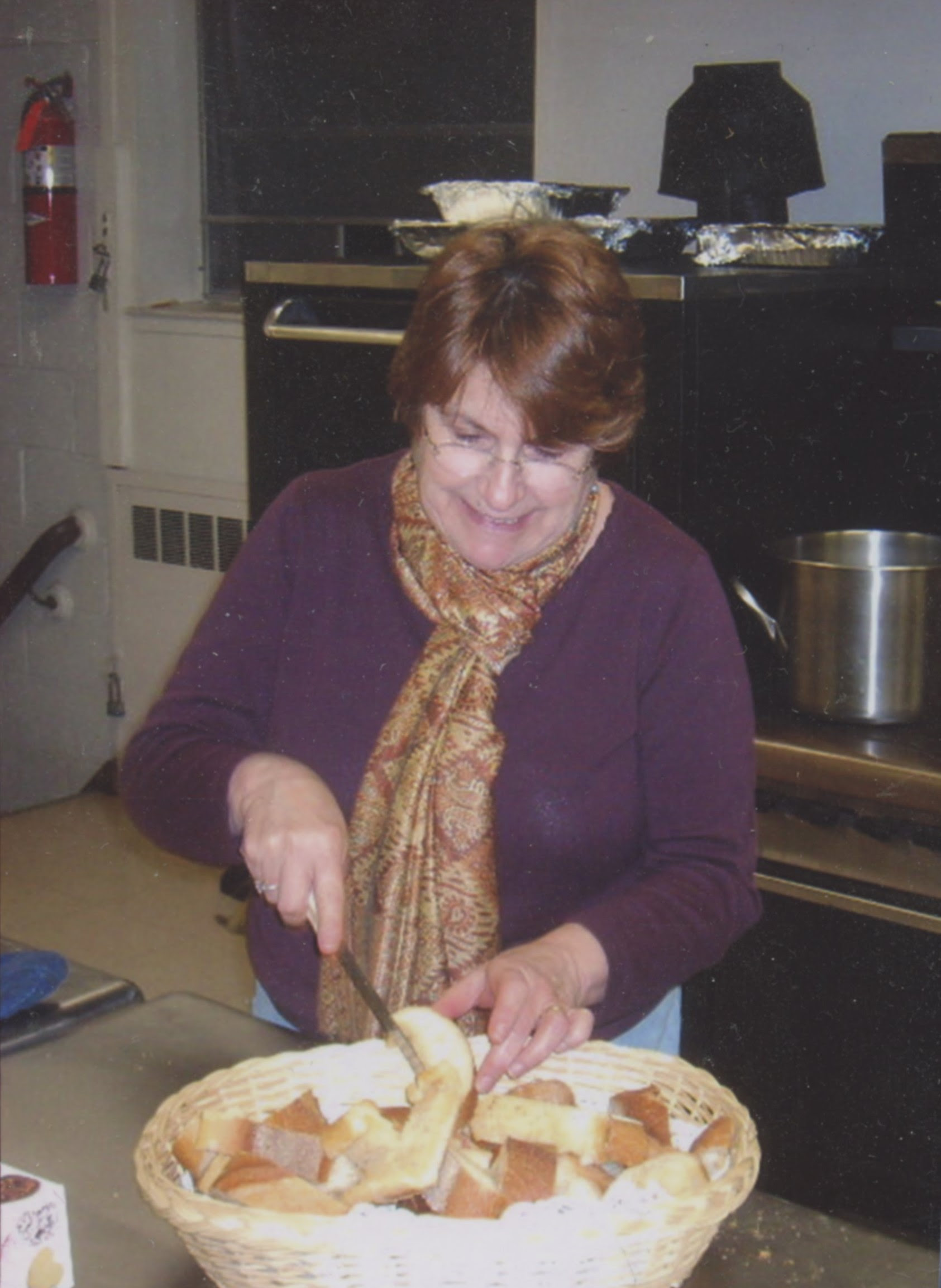Sally Seymour, cooking, Congregation Sons of Israel, Leonia NJ
