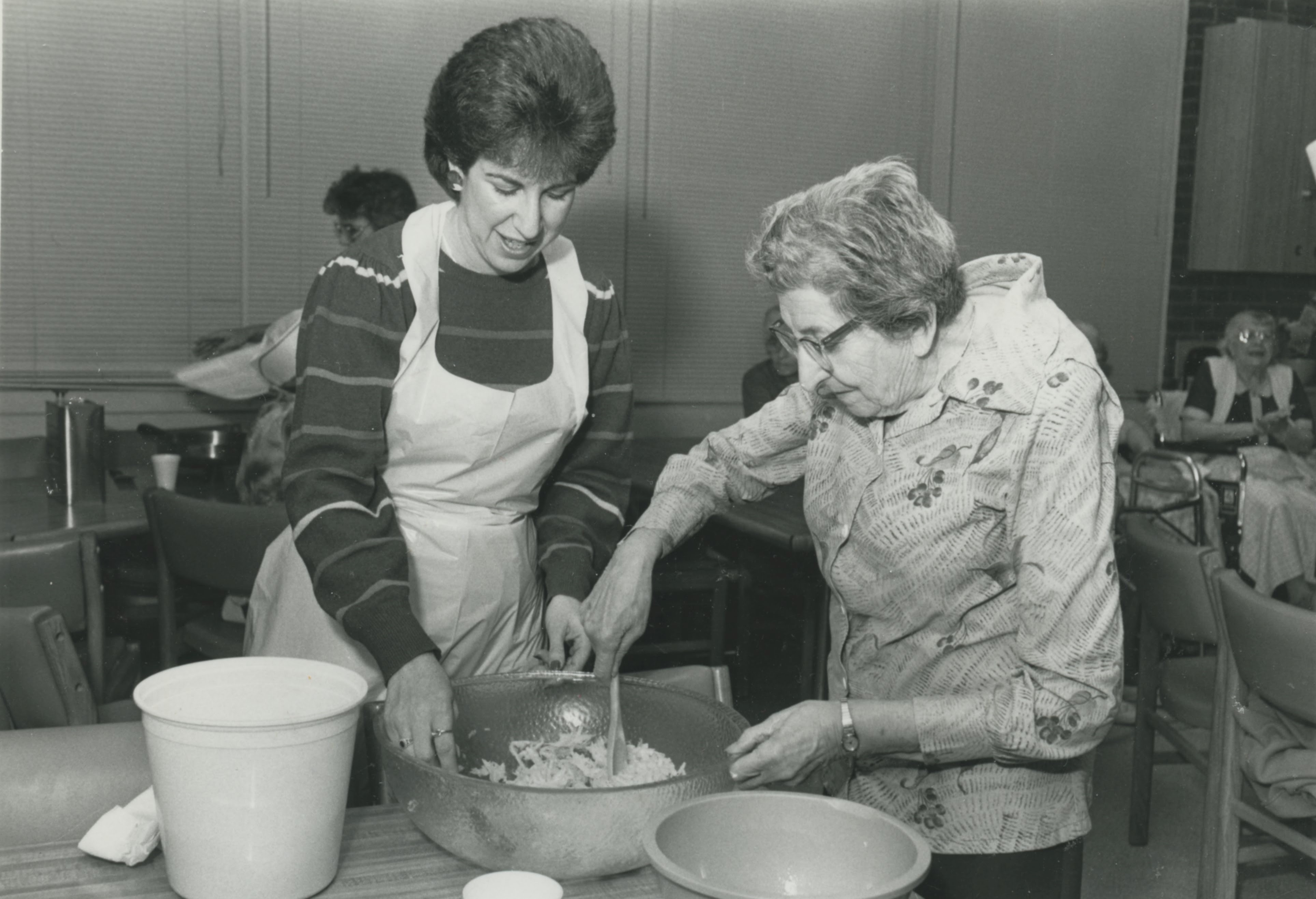 Cooking latkes, Daughters of Miriam, Clifton NJ
