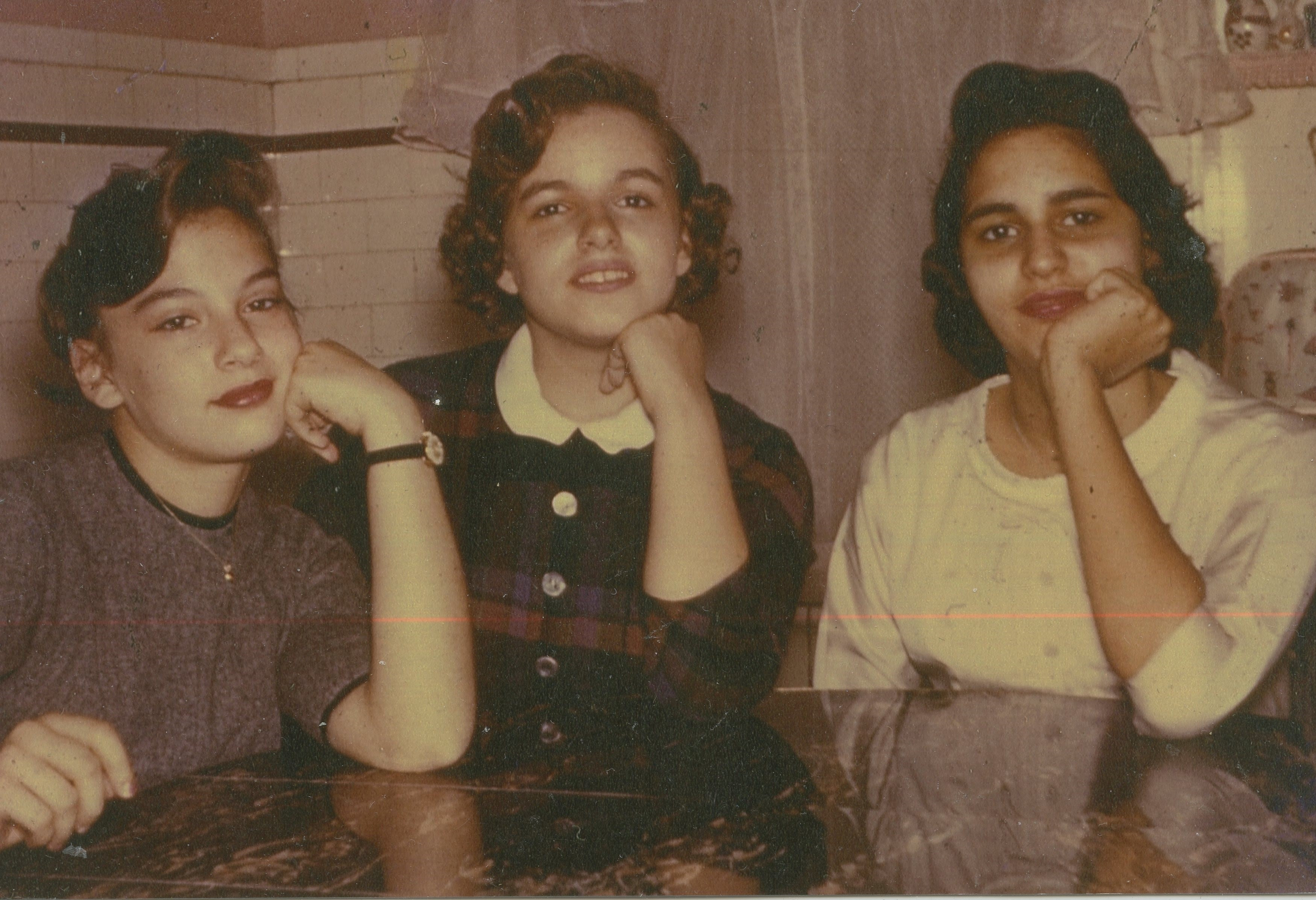 Paterson NJ, School 20, 1958 Eighth Grade Graduation, Nancy Hochman, Anne Friedman, Rona Mlotok