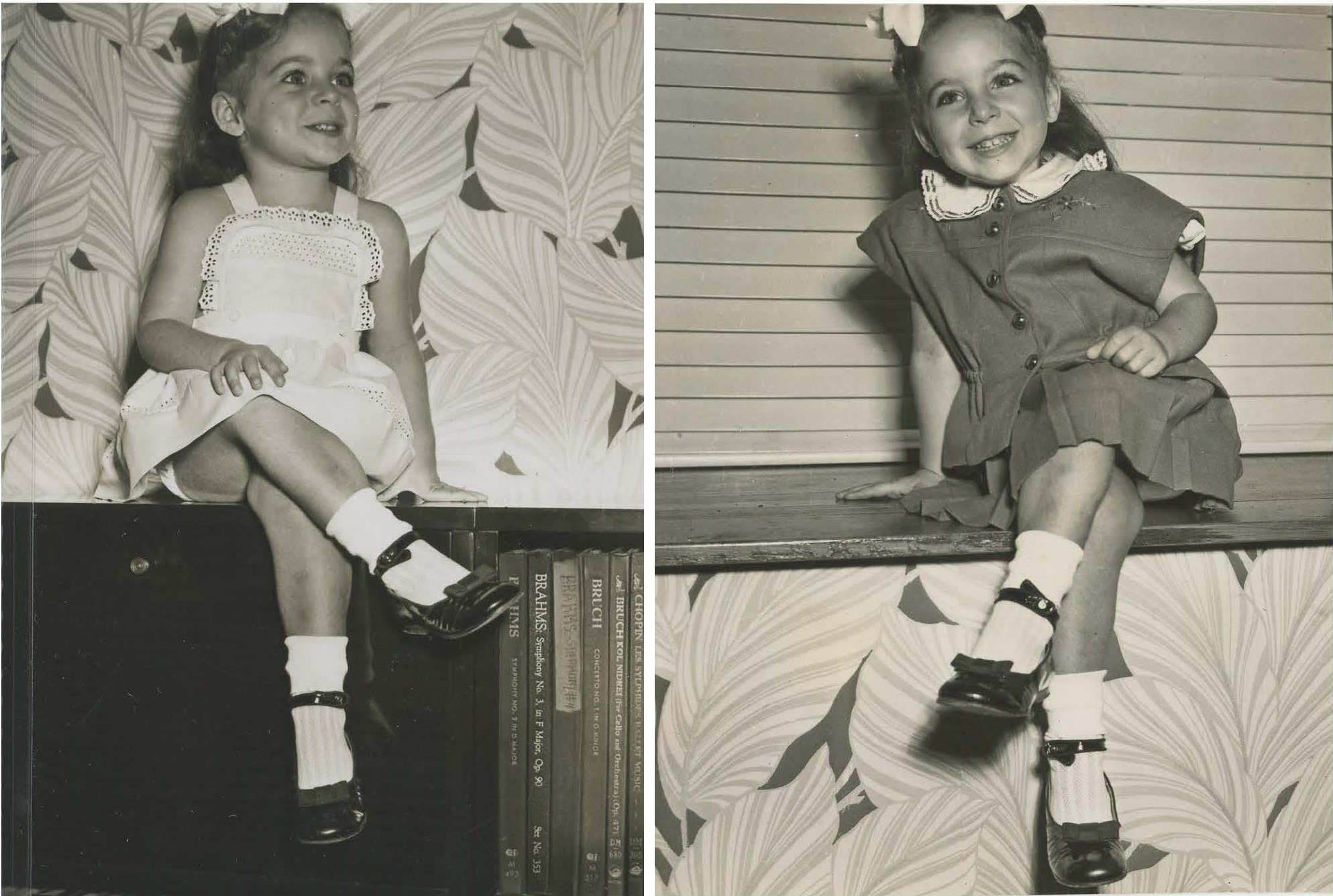 Little girl with patent leather shoes