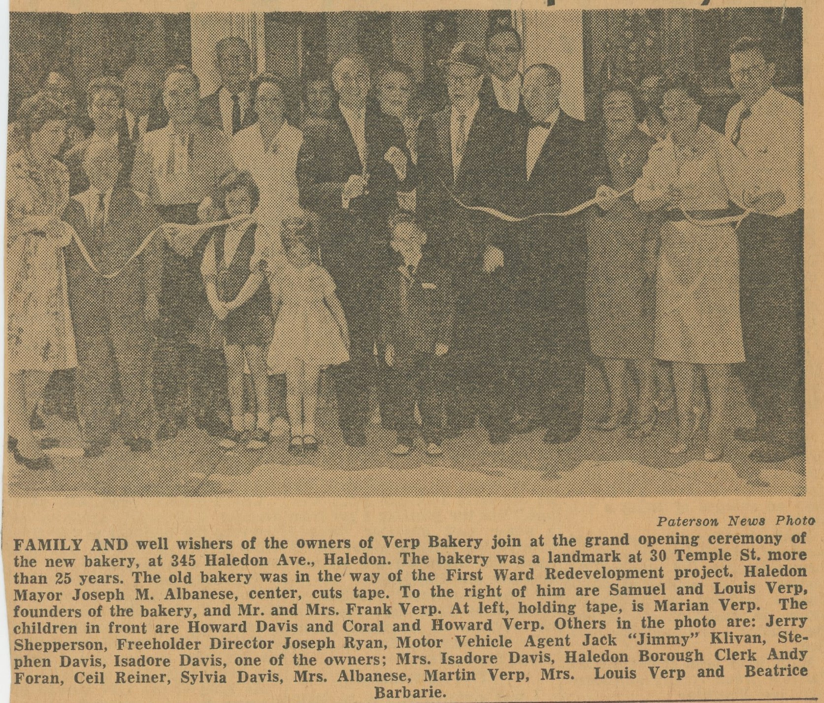 Ribbon Cutting new Verp Bakery
