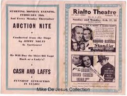 ad for the Rialto Theatre