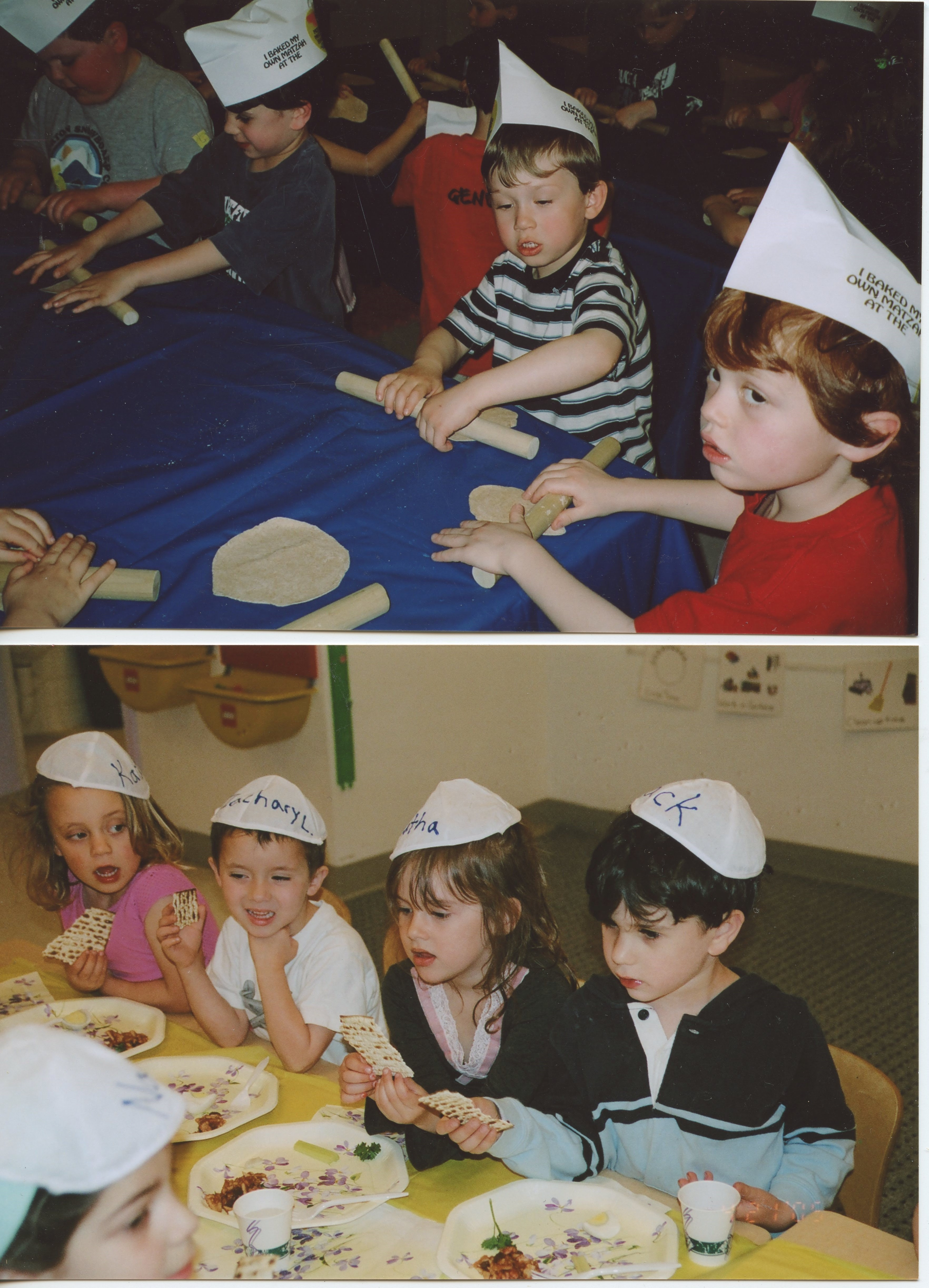 Washington Township Y Nursery School, making matzah