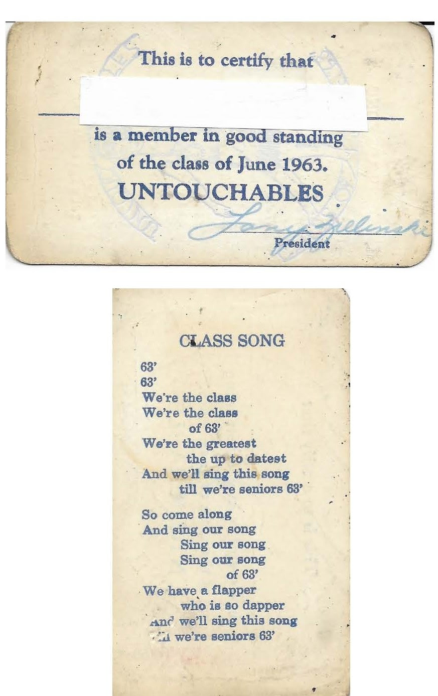 Paterson (New Jersey) Eastside High School, 1963 Class Card, Class Song