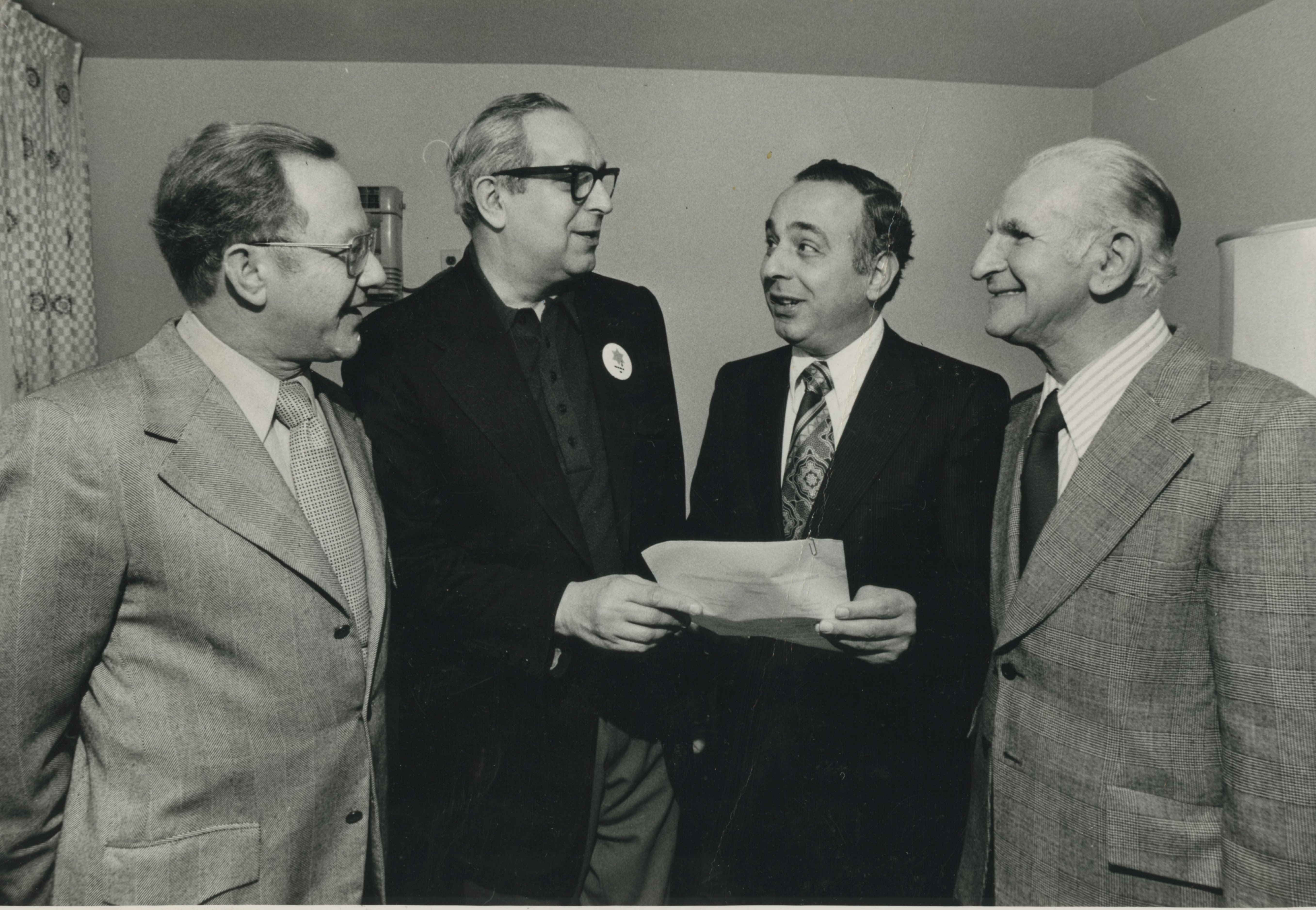 Elmwood Park (New Jersey) UJA, 1973, Samuel Goldblatt, Herman Zitcer, Adolph Sleven, Morris Merker