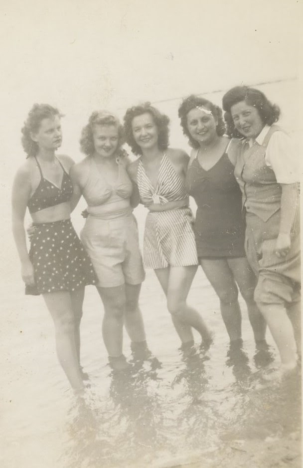 Bathers at beach