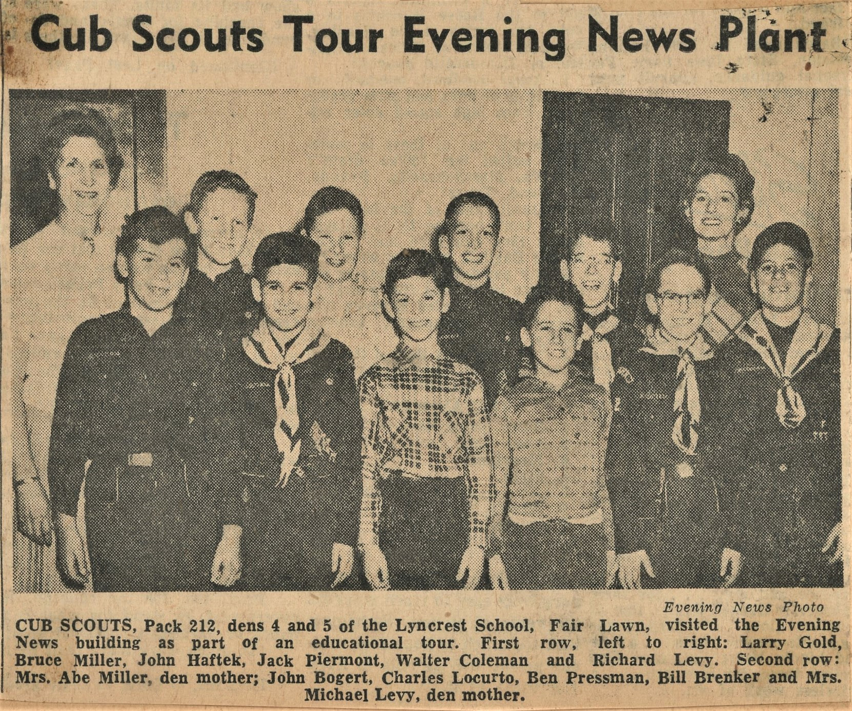 Cub Scouts of Fair Lawn 1956