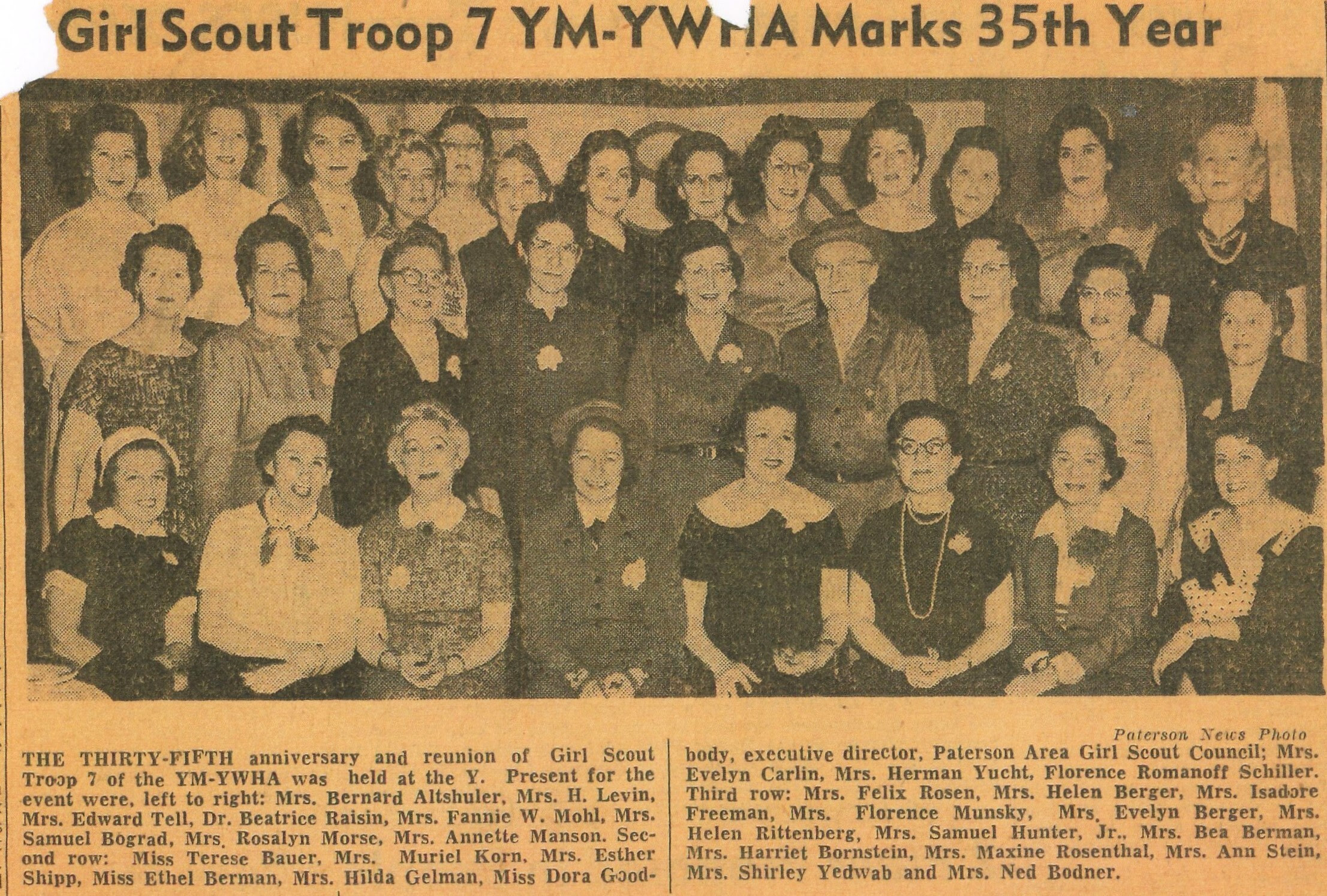 Girl Scout Troop 7, 1958