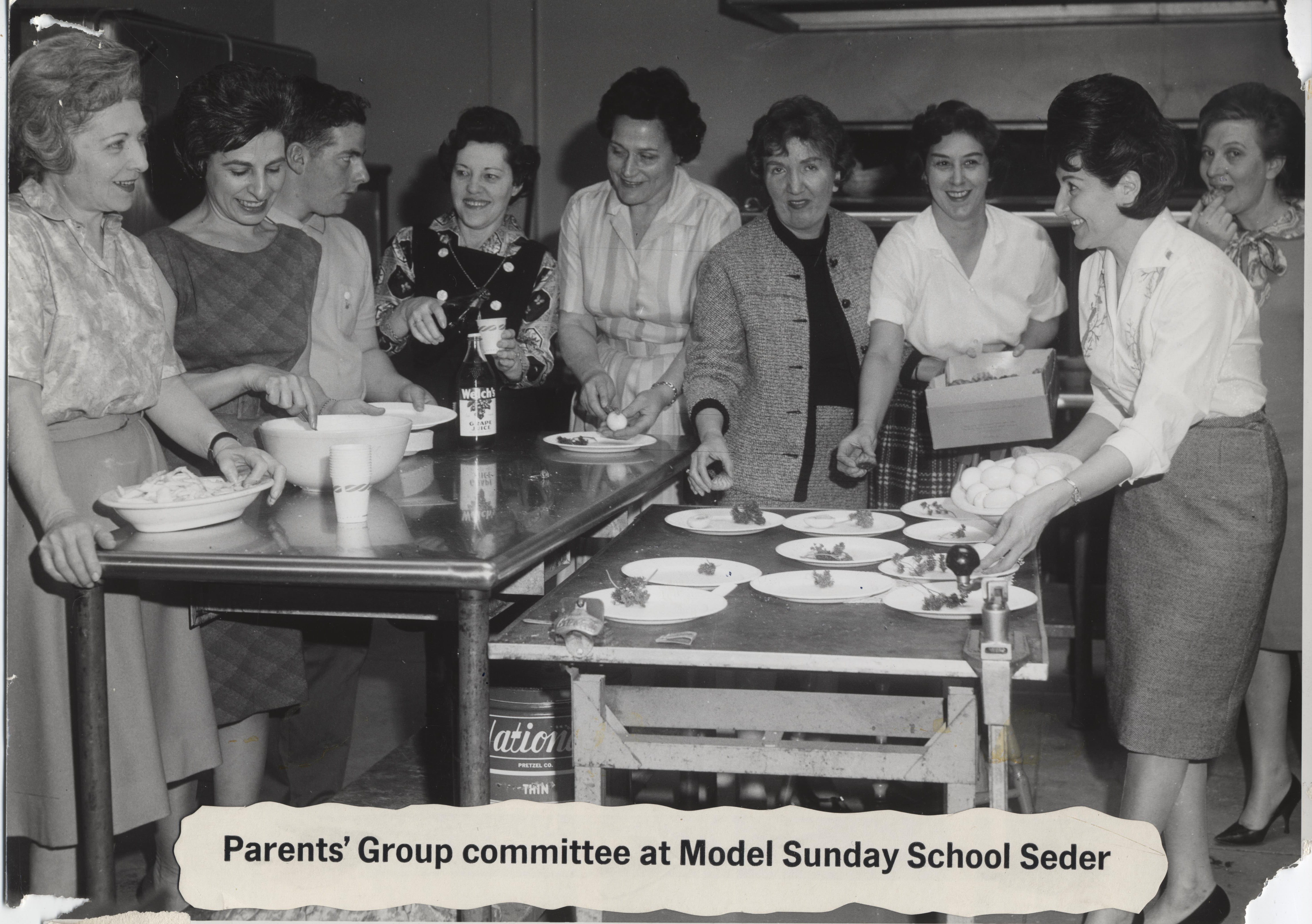 Parents group preparing seder