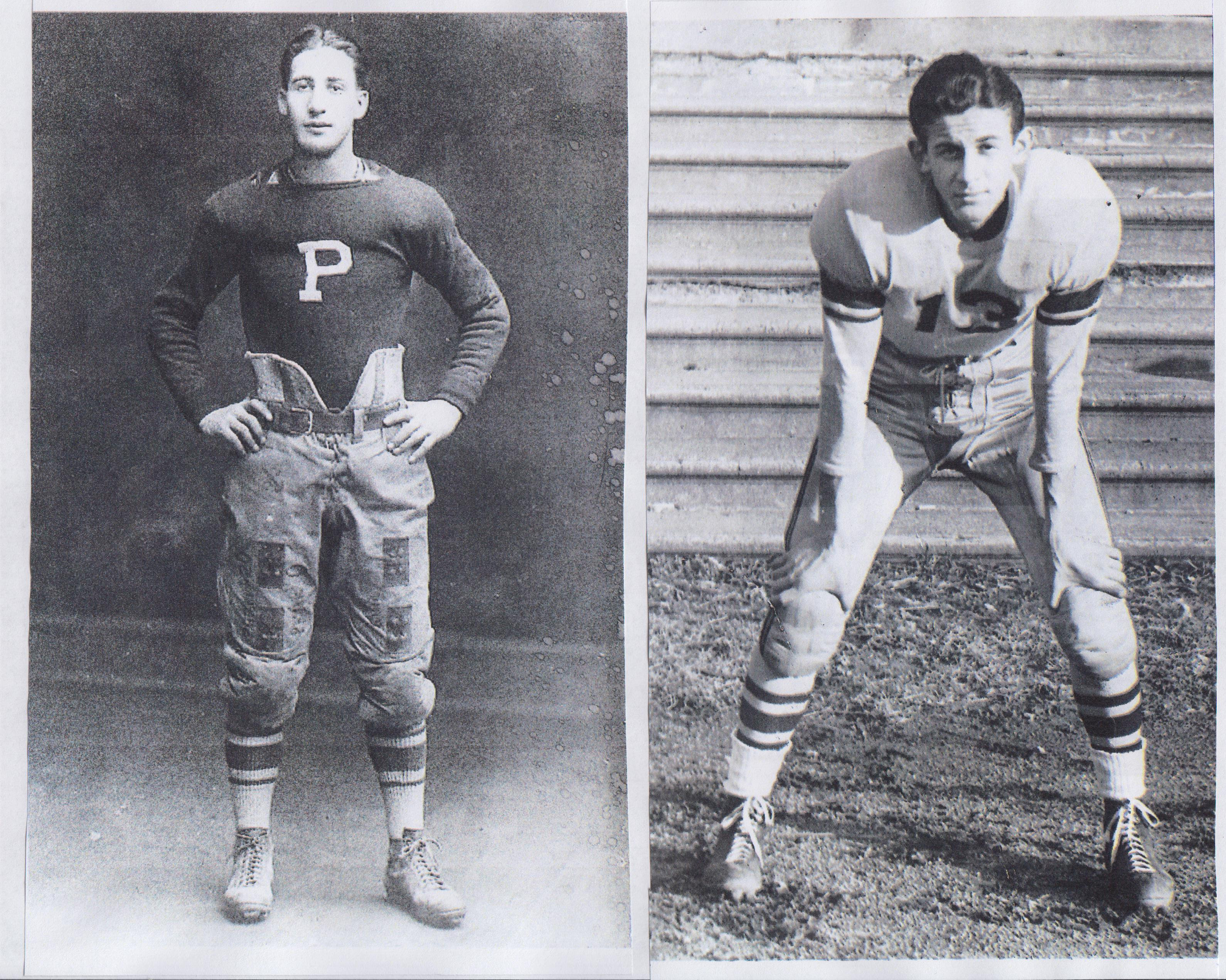 Marty Rittenberg, 1948 Eastside High School football uniform, Eastside-Central Thanksgiving Game, 1948, score 48-0