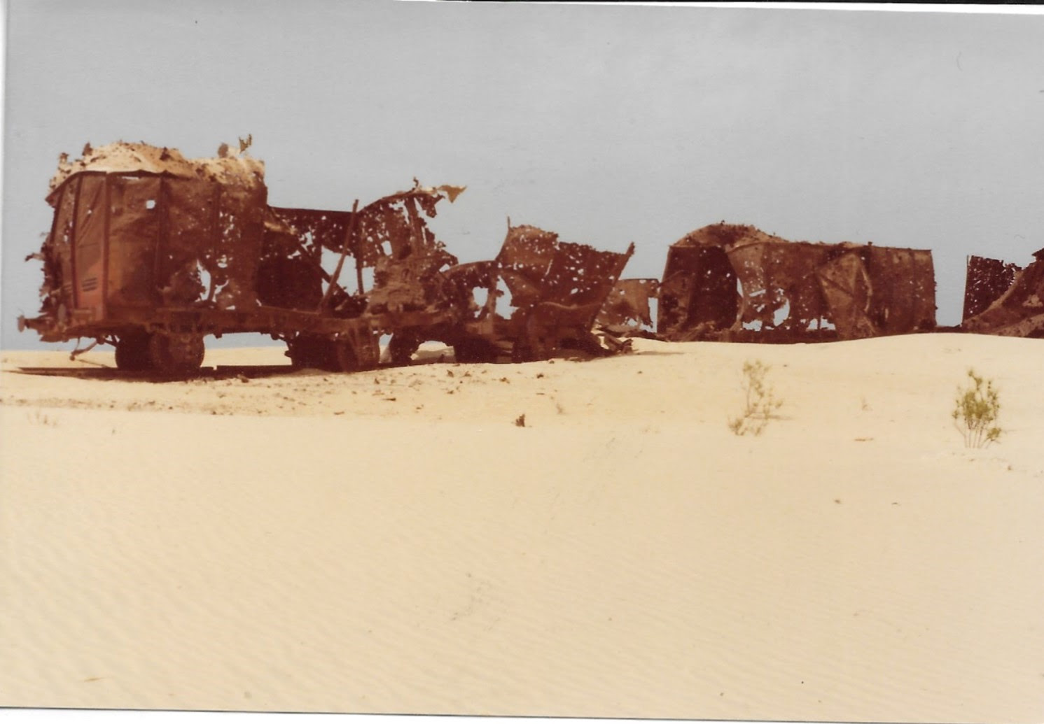 Yamit Israel, destroyed rusted train
