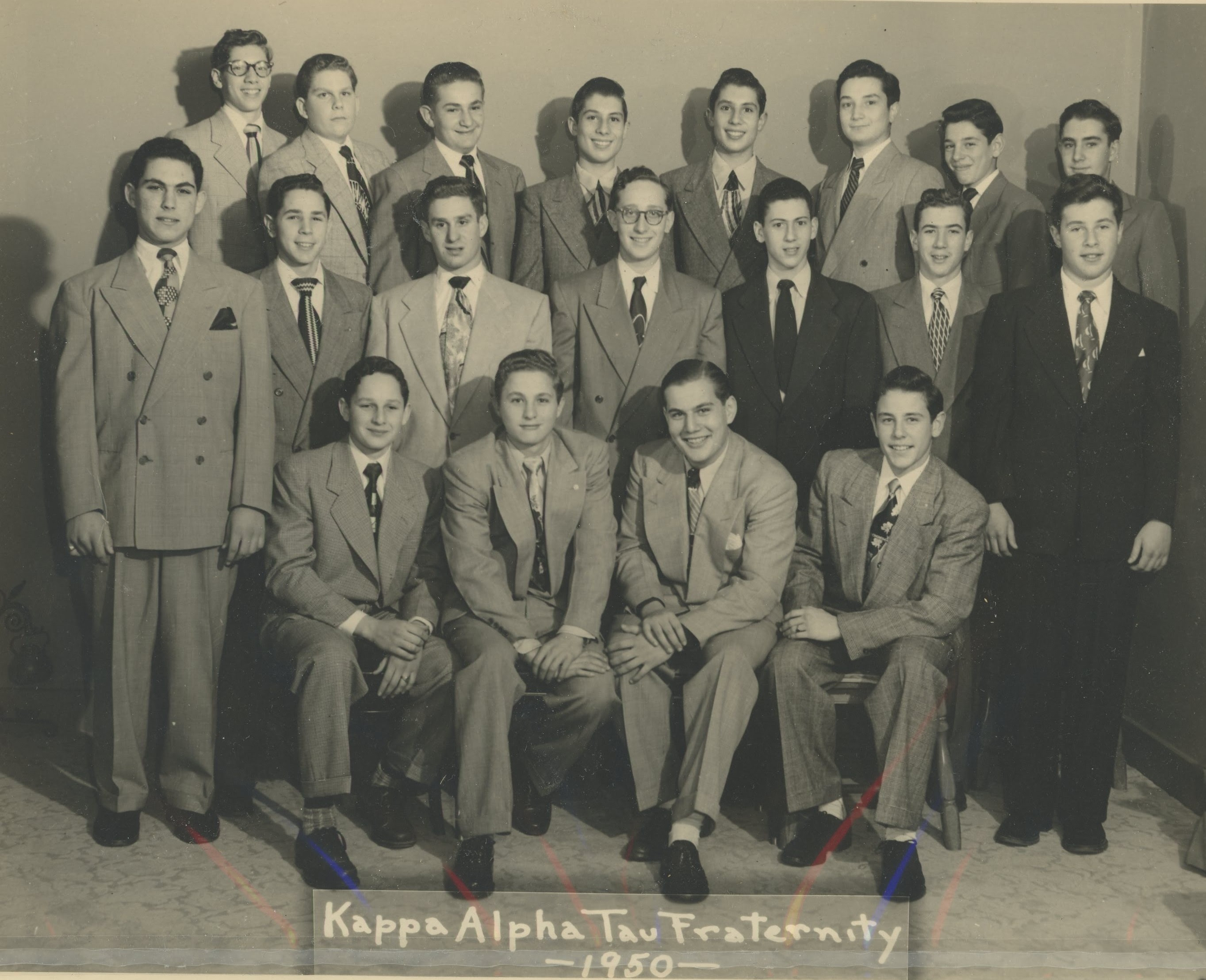 Paterson NJ, Kappa Alpha Tau fraternity, 1950, Harmon Zacune, Moskowitz twins, Mel Gerstein, Sam Mann