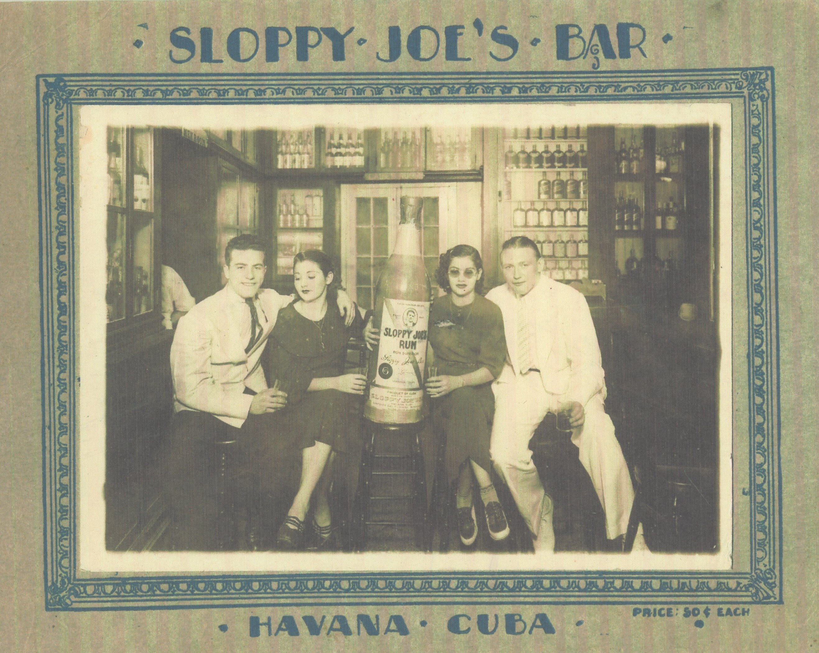 Meyer Levy at Sloppy Joe's Bar, Havana Cuba