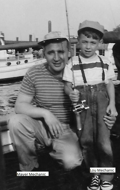 Paterson, New Jersey, Dr. Mayer Mechanic, Lou Mechanic, Sheepshead Bay, 1953, fishing
