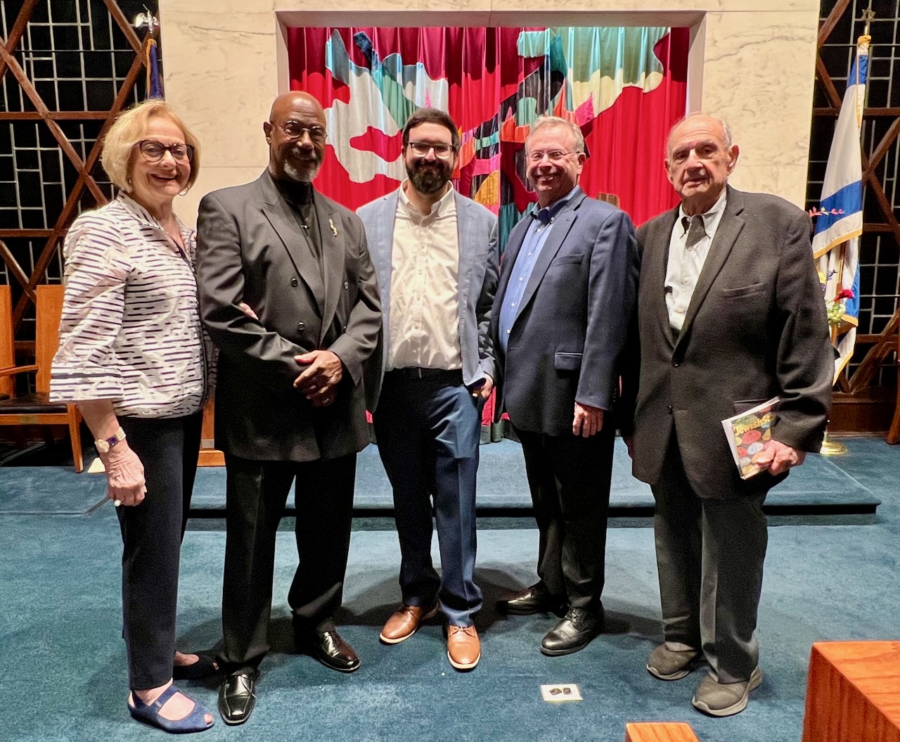 Joy Kurlend, “Skip” Van Rensalier, Rabbi Louis Polisson, Rabbi Brian K. Beal and Aurthur Barchenko