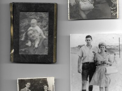 Victor with his parents, as a toddler and as a teenager