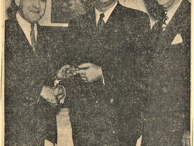 Firemen's Mutual Benevolent Assoc, President of YM/YWHA, President of Barnert Hospital, President of the Jewish Community Center, Paterson Police and Fire Commissioner Jack Stern