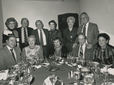 Ruth Kessler, Irving Brawer, Alan Mintz, Peggy Mintz, Doris Berenzweig, Stanley Berenzweig, Julian Bornstein, Marge Bornstein, Dr. Charlotte Puick, Henry Wertheimer, Edith Wertheimer