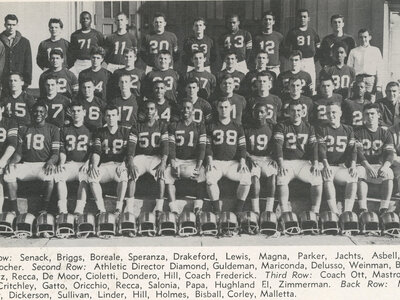 Marty Senack, Briggs, Boreale, Speranza, Drakeford, Lewis, Magna, Parker, Jachts, Asbell, Cherry, Coach Jocher, Athletic Director Diamond, Guldeman, Mariconda, Delusso, Weinman, Blackmon, Berkowitz, Recca, De Moor, Cioletti, Condero, Hill, Coach Frederick, Coach Ott, Mastrogiovanni, Vitale, Critchley, Gatto, Oricchio, Recca, Salonia, Papa, Hughland, El, Zimmerman, Mutchler, Innocent, Dickerson, Sullivan, Linder, Hill, Holmes, Bisball, Corley, Malletta