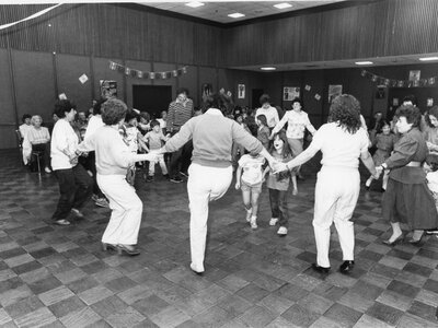 Hora dancing is for the young and old.