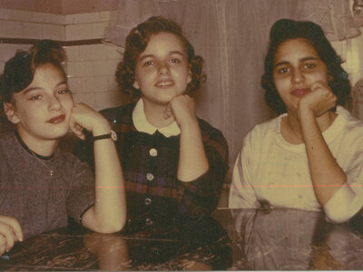 Paterson NJ, School 20, 1958 Eighth Grade Graduation, Nancy Hochman, Anne Friedman, Rona Mlotok