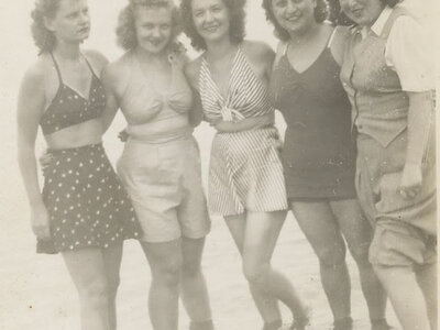 Bathers at beach