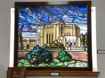 stained glass window from temple emanuel, paterson, new jersey